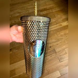 Starbucks Gold studded 2022 Christmas tumbler venti 24 oz *never used* NWT